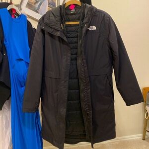 Northface Womens Agua Fria TriClimate Black double layer zip Jacket outdoors